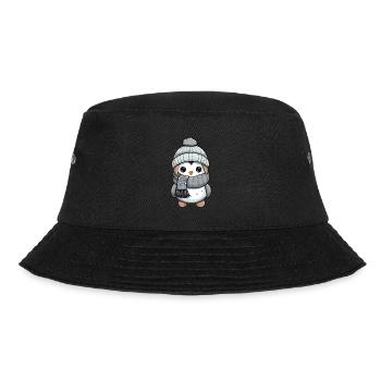 Penguin Winter Animal Cute Comic - Bucket Hat - black - Front - Lela (165cm)