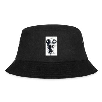 Elefant | Wildtier | Afrika | Kindermotive - Bucket Hat - Schwarz - Vorne - Lela (165cm)