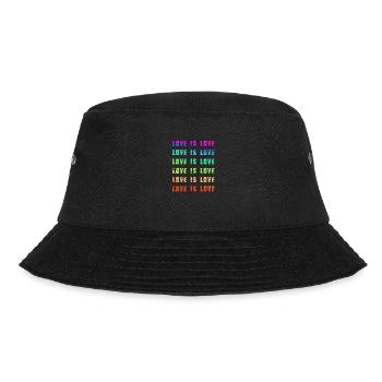 love is love,hearts,colorful,rainbow,love - Bucket Hat - black - Front - Lela (165cm)