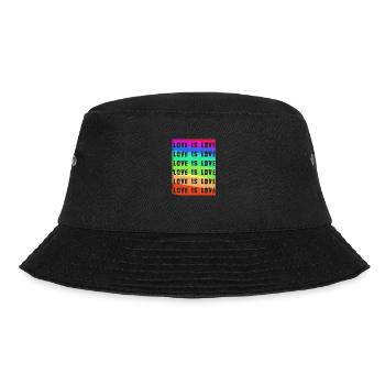 love is love,hearts,colorful,rainbow,love - Bucket Hat - black - Front - Lela (165cm)