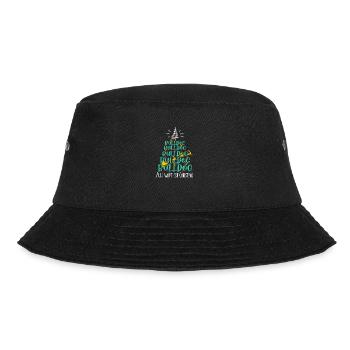 Bulldogge Hund Weihnachten Hunderasse - Bucket Hat - Schwarz - Vorne - Lela (165cm)