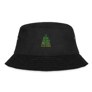 Bulldogge Hund Weihnachten Hunderasse - Bucket Hat - Schwarz - Vorne - Lela (165cm)