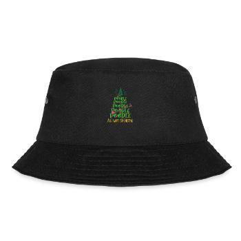 Pudel Hund Weihnachten Hunderasse - Bucket Hat - Schwarz - Vorne - Lela (165cm)