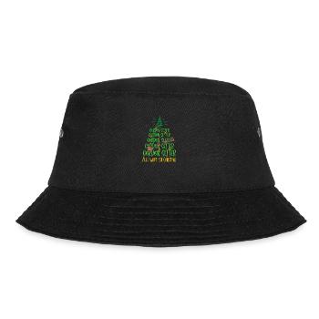 Gordon Setter Hund Weihnachten Hunderasse - Bucket Hat - Schwarz - Vorne - Lela (165cm)