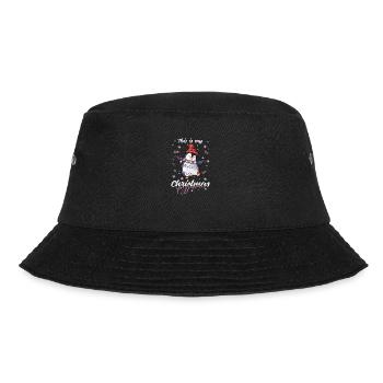 Pinguin Pyjama Weihnachten Schlafen - Bucket Hat - Schwarz - Vorne - Lela (165cm)