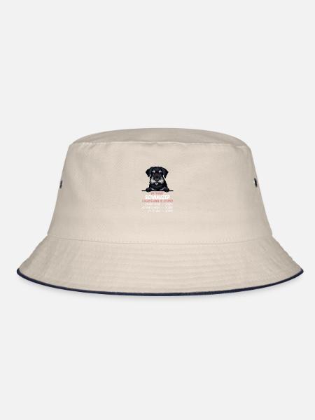 Ohne Schnauzer ist alles doof - Bucket Hat - Natur/Navy - Vorne