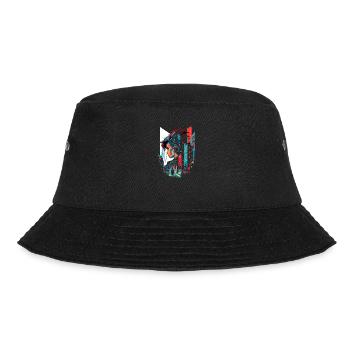 Surreal futuristic cyber comic city - Bucket Hat - black - Front - Lela (165cm)
