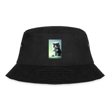 Little Cute Baby Cat - Bucket Hat - black - Front - Lela (165cm)