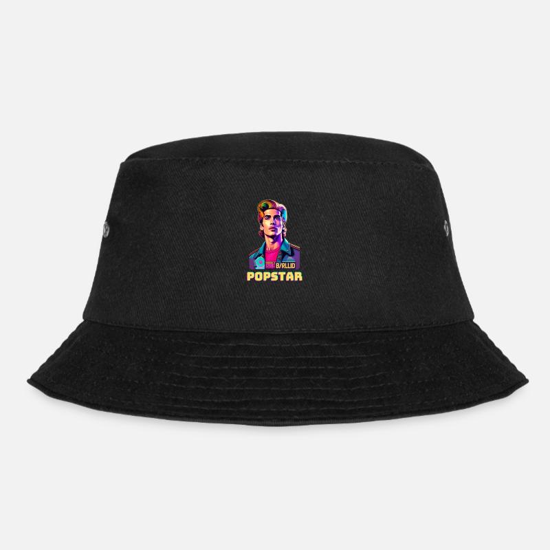 Retro Popstar - Bucket Hat - black