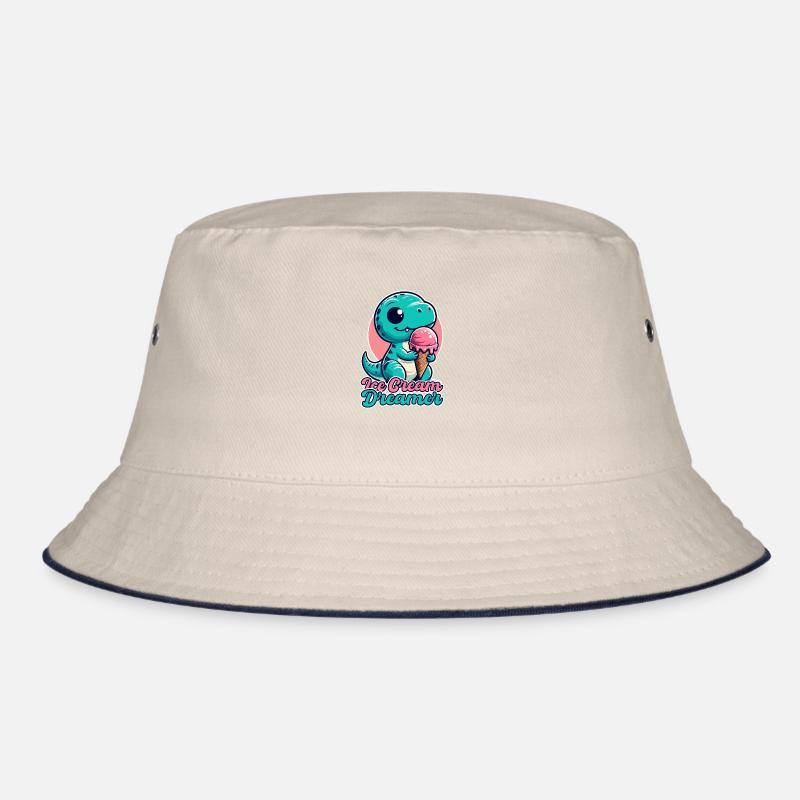 Eiscreme Träumer süßer T-Rex mit Eis Geschenk Bucket Hat