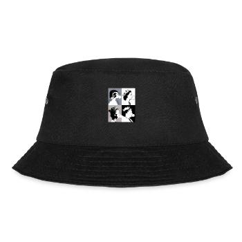 Queen II -Elizabeth England Queen,Kaugummi,pop-art - Bucket Hat - Schwarz - Vorne - Lela (165cm)