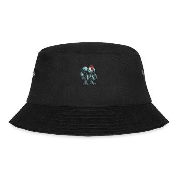 Chicken Rooster Hen Cyborg Robot Mech - Bucket Hat - black - Front - Lela (165cm)