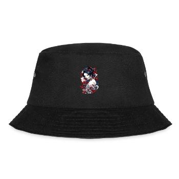 Geisha Kunst Japanische Kultur Floraler Kimono - Bucket Hat - Schwarz - Vorne - Lela (165cm)