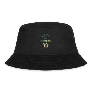 Schwedische Flagge Mädchen Geschenk Schweden - Bucket Hat - Schwarz - Vorne - Lela (165cm)