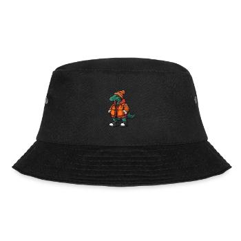 Dinosaur brontosaurus funny winter - Bucket Hat - black - Front - Lela (165cm)