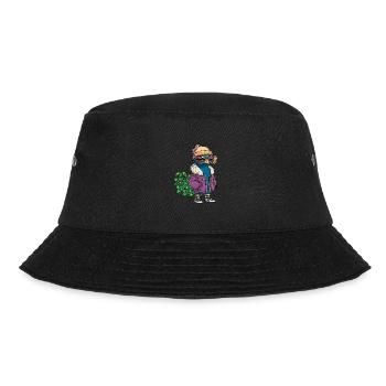 Pfau Vogel Cool Comic - Bucket Hat - Schwarz - Vorne - Lela (165cm)