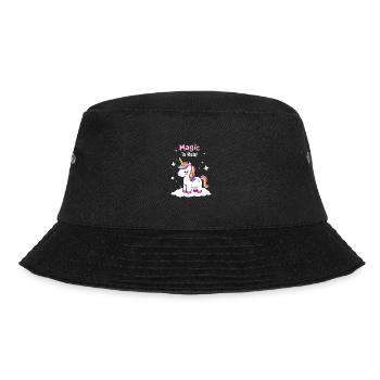 Magic Is Real: Unicorn Fantasy Dreamscape for - Bucket Hat - black - Front - Lela (165cm)