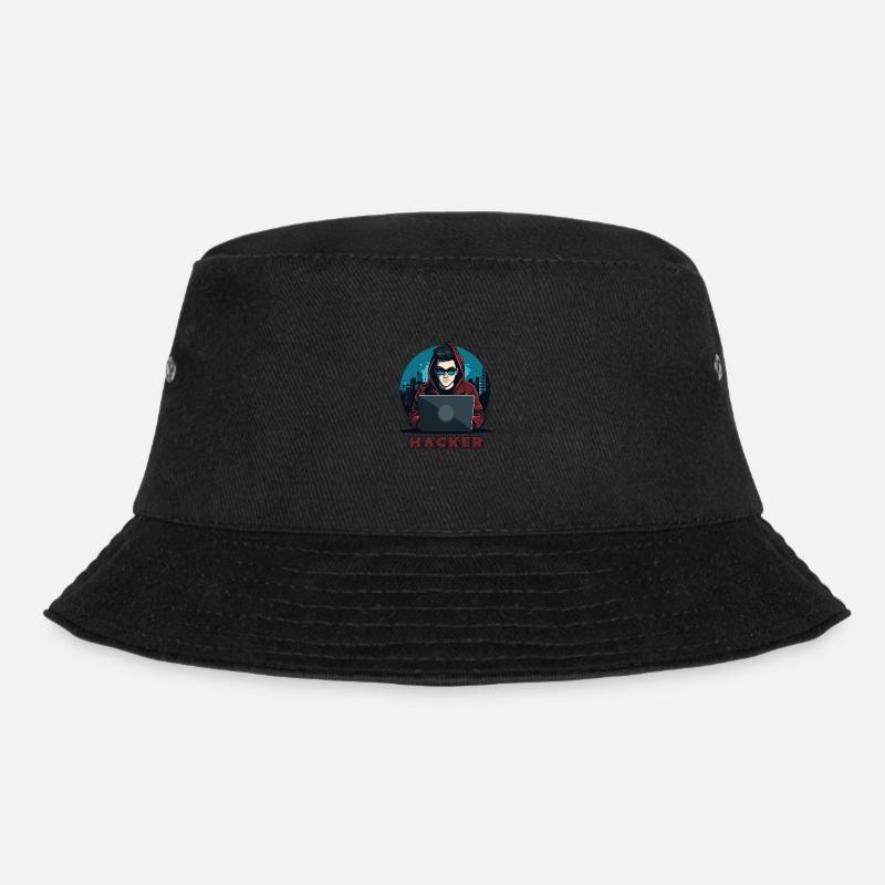 Hacker Sunglasses Hacker Anonymous Hacker - Bucket Hat - black