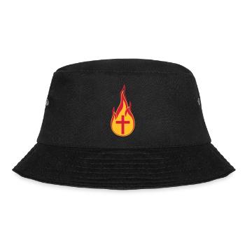 fire flames hot burn burned torch loder - Bucket Hat - black - Front - Lela (165cm)