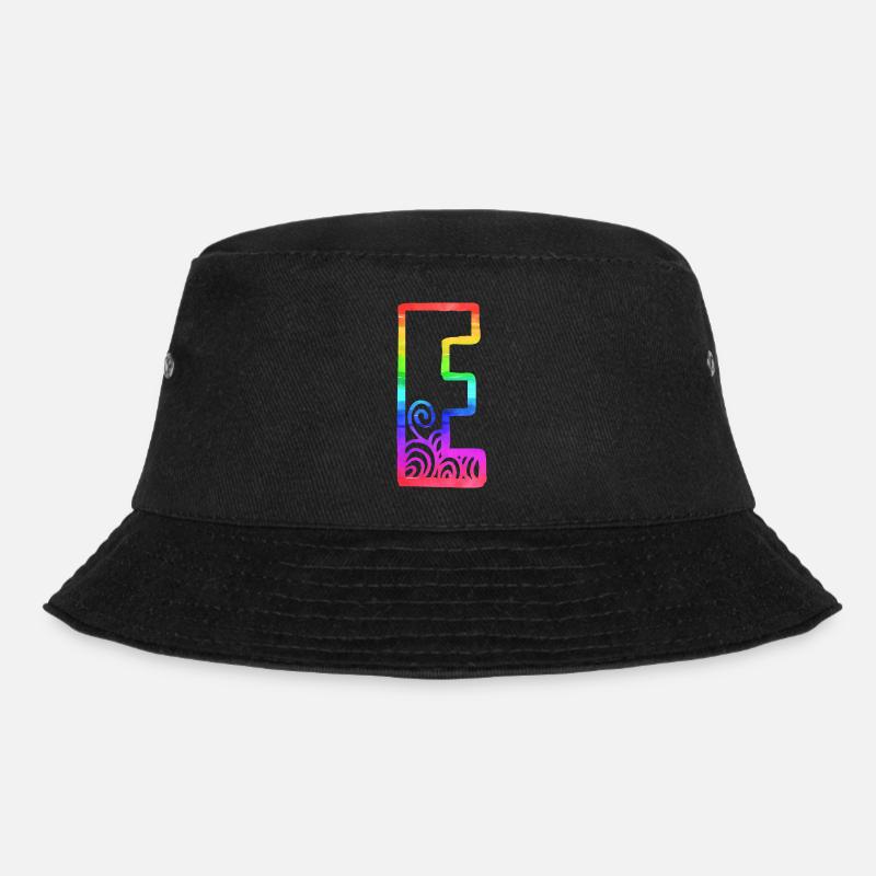 regenbogen e - Bucket Hat - Schwarz
