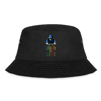 Gamer For Life Geschenk für Gamer & Zocker - Bucket Hat - Schwarz - Vorne - Lela (165cm)