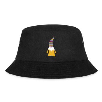 Wichtel Streifen Weihnachten skandinavisch Deko - Bucket Hat - Schwarz - Vorne - Lela (165cm)