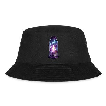 Mystic Candle Bottle Drawing - Bucket Hat - black - Front - Lela (165cm)