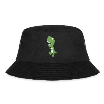 Dino Cute Green - Bucket Hat - black - Front - Lela (165cm)