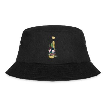 Letter j gold floral - Bucket Hat - black - Front - Lela (165cm)