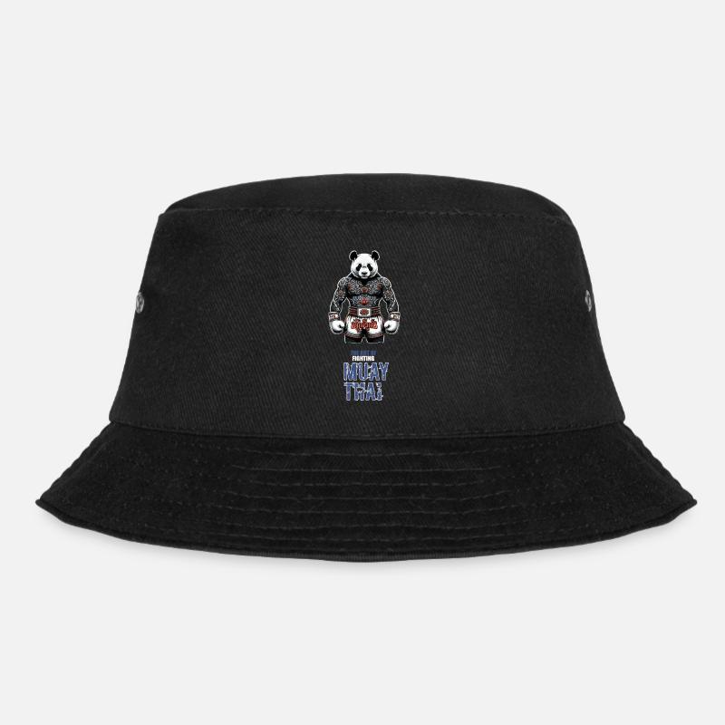 Muay Thai Kickboxen und Thaiboxen panda - Bucket Hat - Schwarz