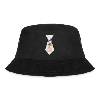 Clown Krawatte lustig Fasching - Bucket Hat - Schwarz - Vorne - Lela (165cm)