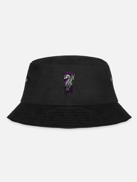 Celestial Harmony: Winged Horse - Bucket Hat - black