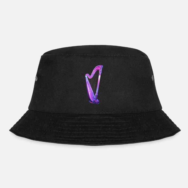 Harfe - Bucket Hat - Schwarz