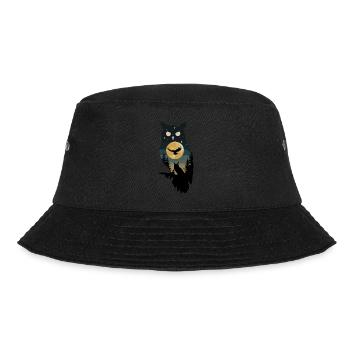 Niedliche Eule als Zauberer für einen Eulen Fans - Bucket Hat - Schwarz - Vorne - Lela (165cm)
