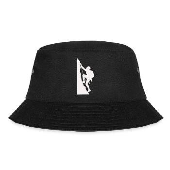 Klettersilhouette am Felsen - Bucket Hat - Schwarz - Vorne