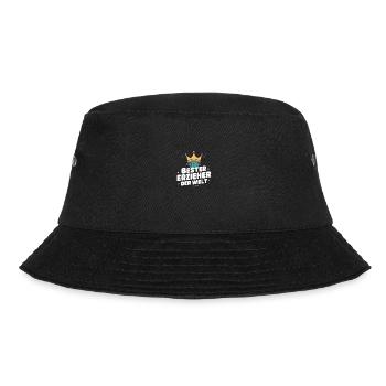 Bester Erzieher Welt Mann Kita Dankeschön Präsent - Bucket Hat - Schwarz - Vorne - Lela (165cm)