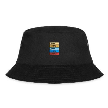 Eat train Bodybuilding Bodybuilder Gym Kraftsport - Bucket Hat - Schwarz - Vorne - Lela (165cm)