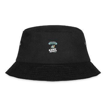 Kanu-Junge Liebe Paddeln Wasser Abenteuer Geschenk - Bucket Hat - Schwarz - Vorne - Lela (165cm)