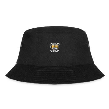Petanque boules and beer Boule player - Bucket Hat - black - Front - Lela (165cm)