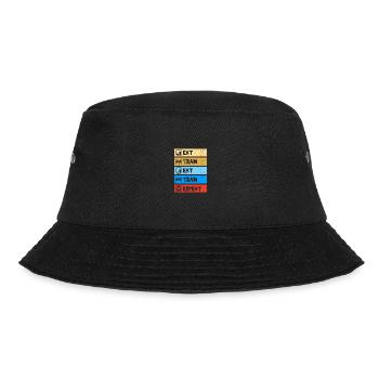 Eat train Bodybuilding Bodybuilder Gym Kraftsport - Bucket Hat - Schwarz - Vorne - Lela (165cm)