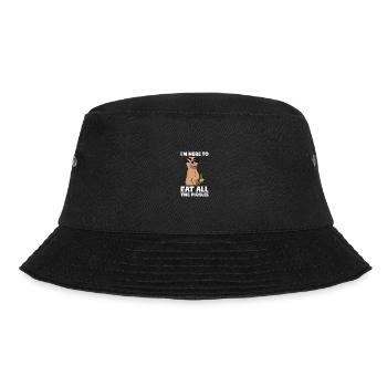 Here to eat Lustige Gurke Pickle Gurkenliebhaber - Bucket Hat - Schwarz - Vorne - Lela (165cm)