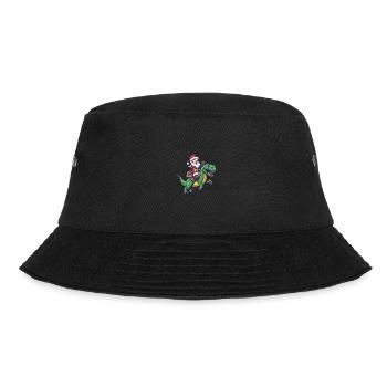 Dinosaurier T-Rex Weihnachtsmann - Bucket Hat - Schwarz - Vorne - Lela (165cm)