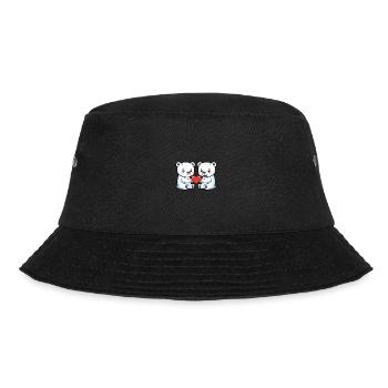 Couple d’ours polaires Saint-Valentin - Bob - noir - Devant - Lela (165cm)