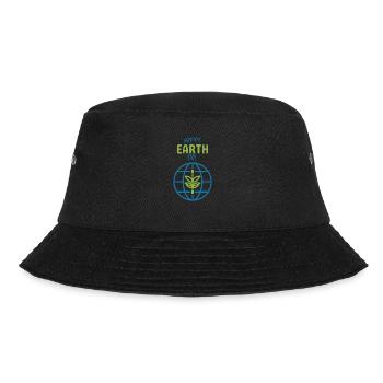 Happy Earth Day Grafik Pflanze Weltkugel Natur - Bucket Hat - Schwarz - Vorne - Lela (165cm)
