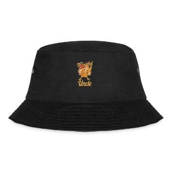 One Thankful Uncle Turkey Family Matching Funny - Bucket Hat - black - Front - Lela (165cm)