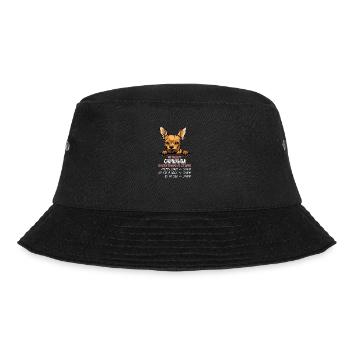 Ohne Chihuahua ist alles doof - Bucket Hat - Schwarz - Vorne - Lela (165cm)