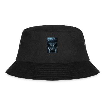 Gothic-Engel, für Fans von Gothic-Musik - Bucket Hat - Schwarz - Vorne - Lela (165cm)