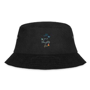 Let your thoughts free Design - Bucket Hat - Schwarz - Vorne - Lela (165cm)