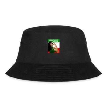 women life freedom,iran,free women, free iran,frau - Bucket Hat - Schwarz - Vorne - Lela (165cm)