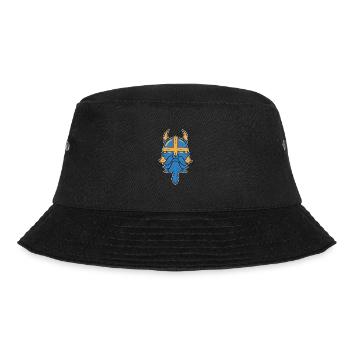 Schweden Schwedisch Wikinger Wiking - Bucket Hat - Schwarz - Vorne - Lela (165cm)